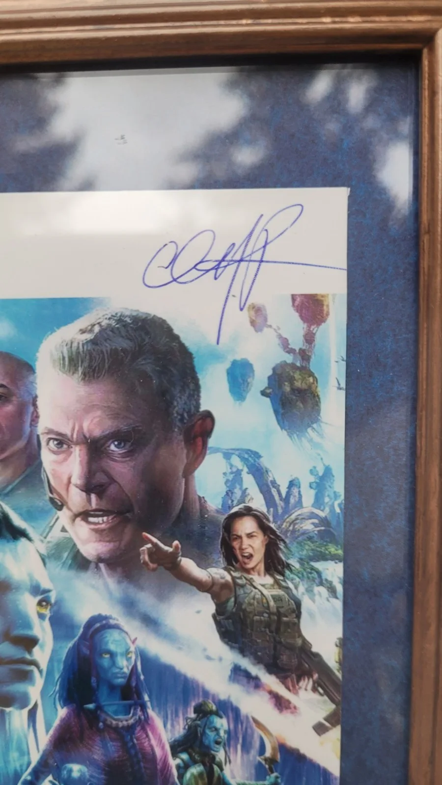 CCH Pounder Signed Avatar 4x6 Photo Mat And Frame 5x7 Size Genuine In Blue Ink, изображение 2