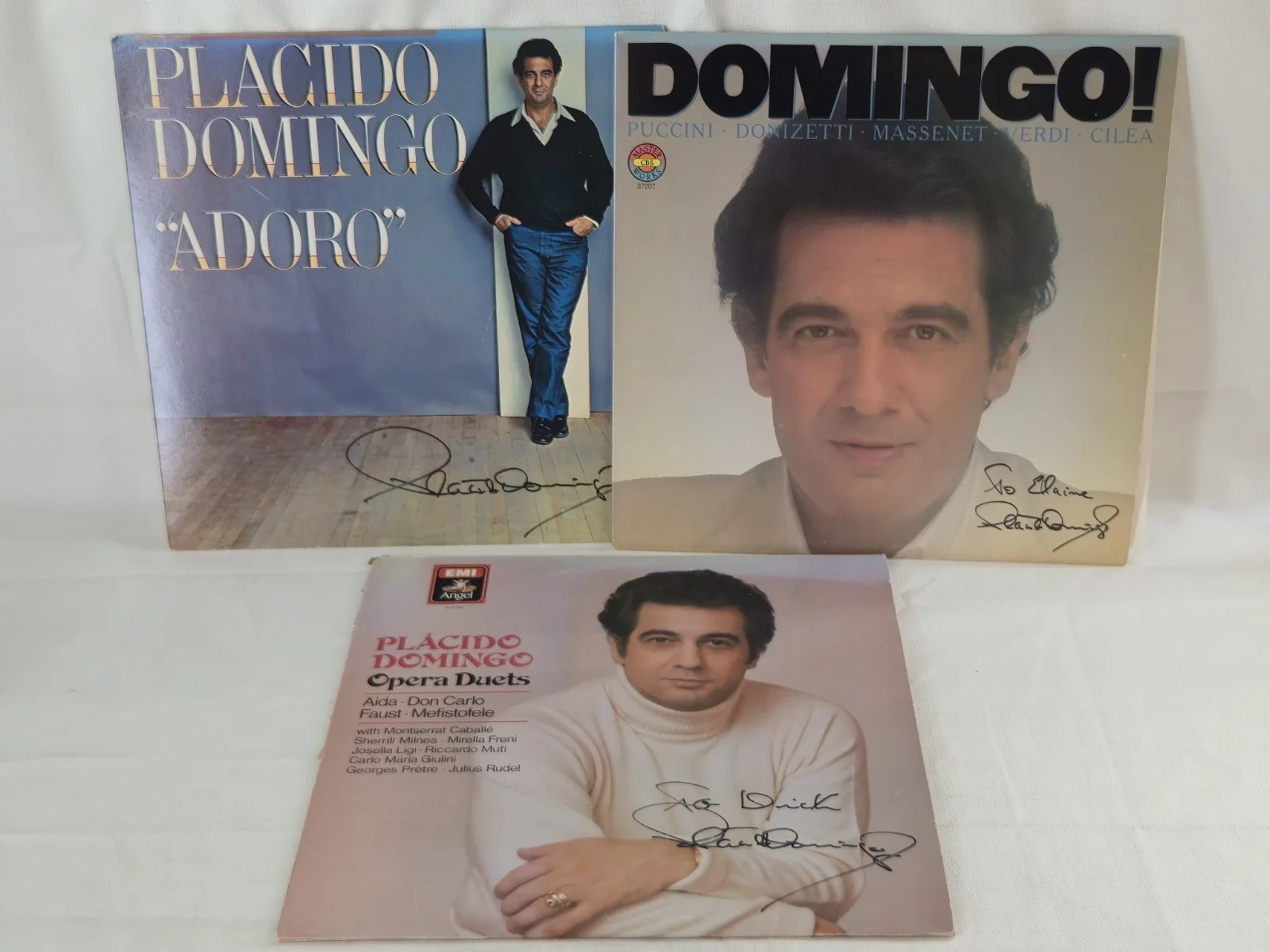 Lot of 6 Placido Domingo Autographed: Adoro, Opera Duets & Domingo Records *Read, изображение 2