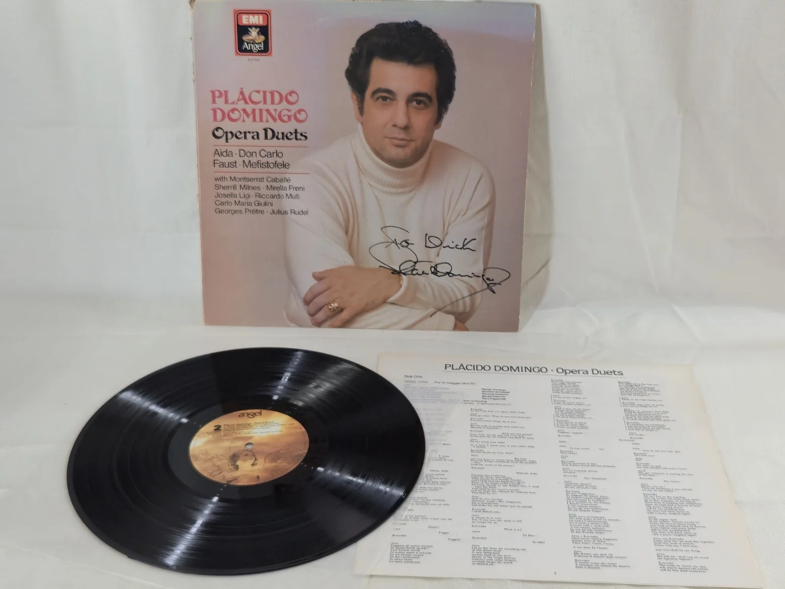 Lot of 6 Placido Domingo Autographed: Adoro, Opera Duets & Domingo Records *Read, изображение 3