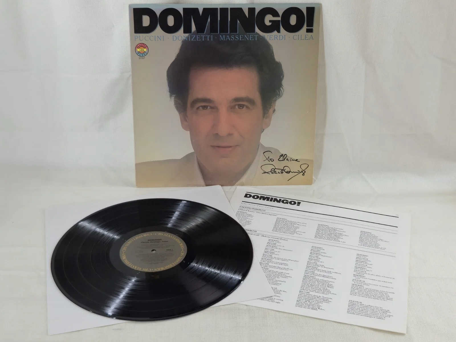 Lot of 6 Placido Domingo Autographed: Adoro, Opera Duets & Domingo Records *Read, изображение 5