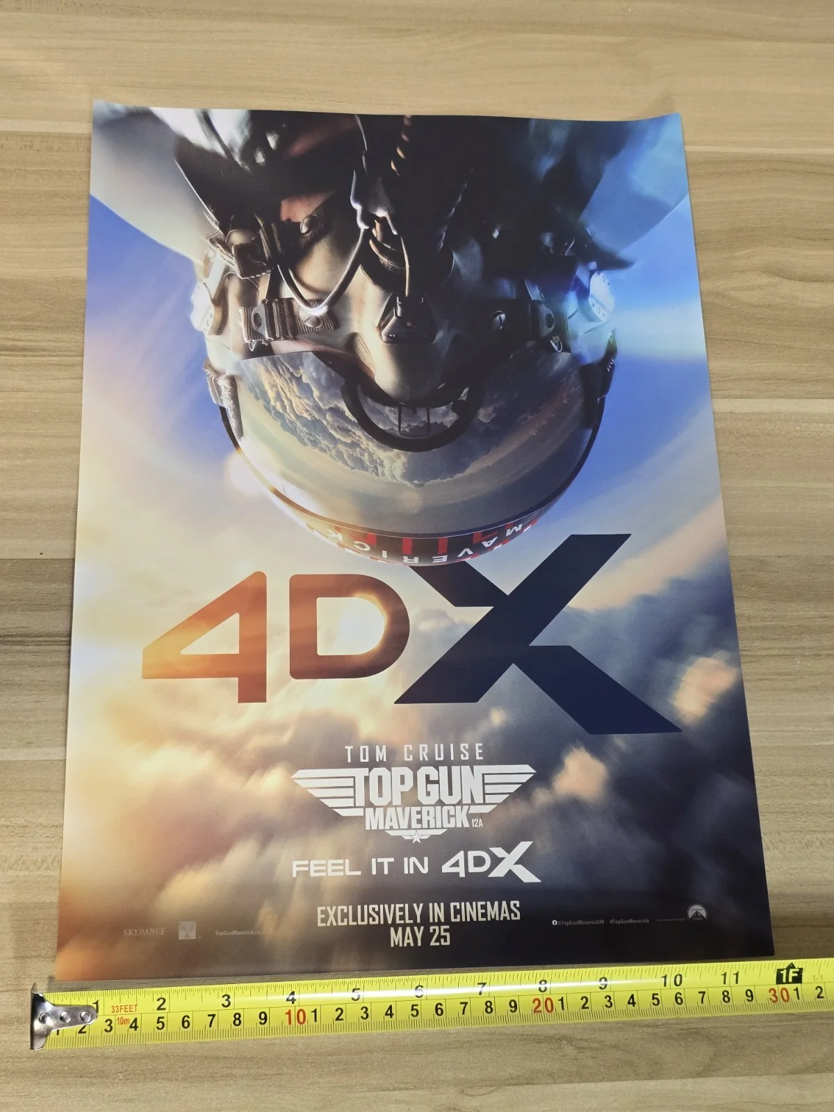 TOP GUN MAVERICK (4DX Version) Tom Cruise Film Movie Promotional A3 Poster, изображение 4