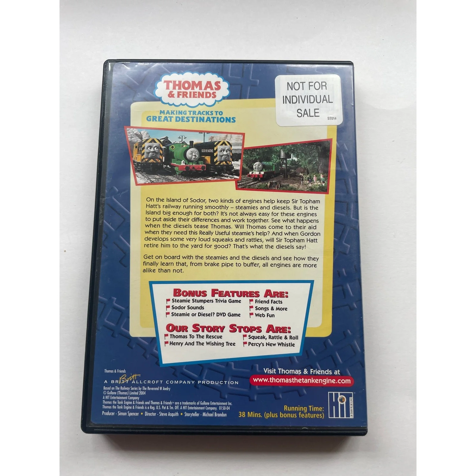 Thomas & Friends Steamies vs Diesels DVD 2004 HIT Entertainment – Tested Working, image 2