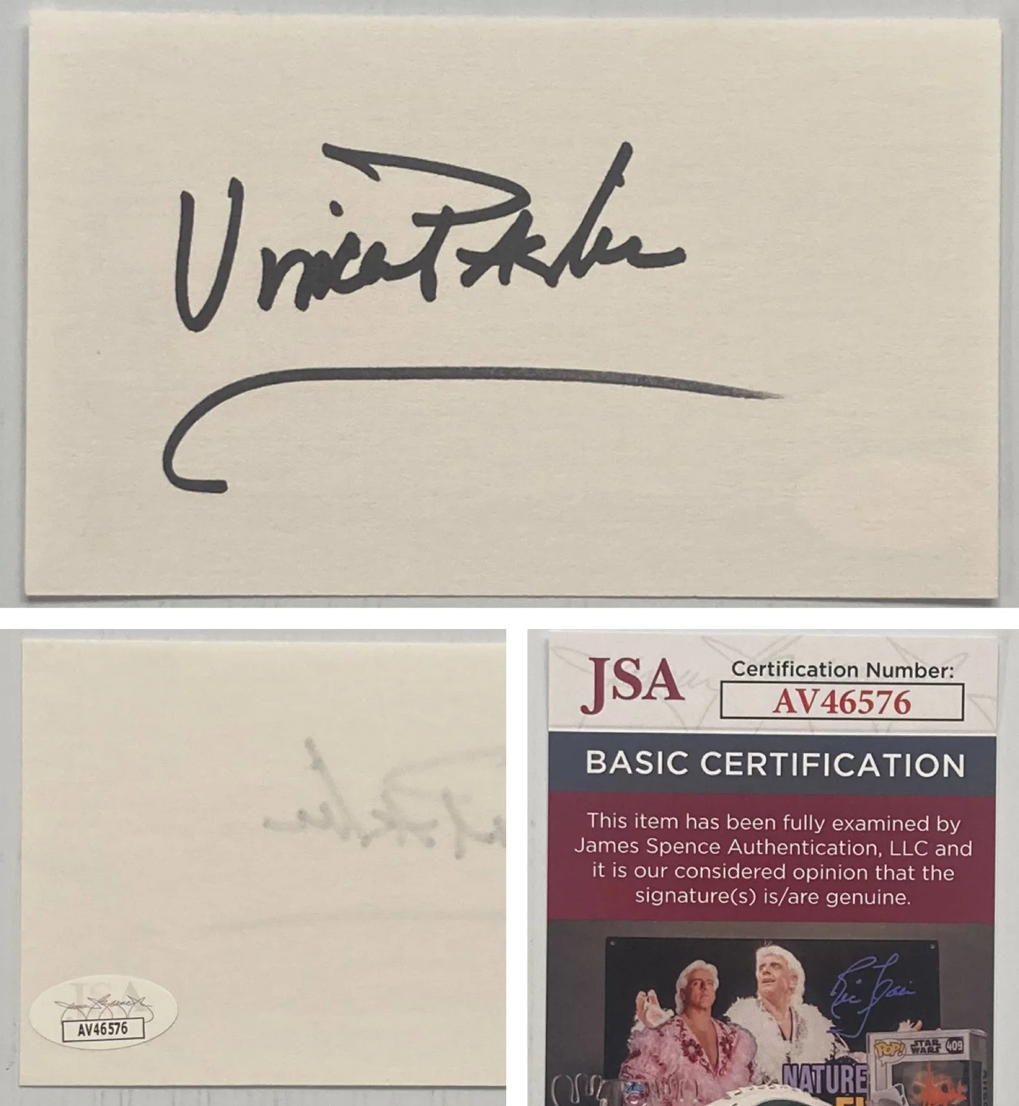 Vincent Pastore — Sopranos Vincent Pastore Signed Autograph 3x5 Index Card - JSA Cert - FREE S&H!