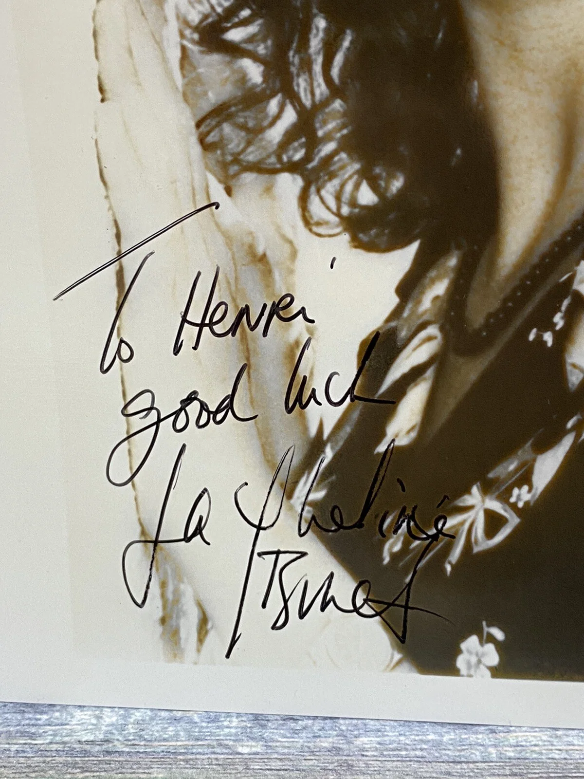 JACQUELINE BISSET SIGNED AUTOGRAPH 8X10 ORIGINAL BLACK & WHITE PHOTO, image 2