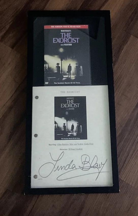 The Exorcist Signed Movie Script By Linda Blair Authentic C.O.A With Frame ￼, image 2