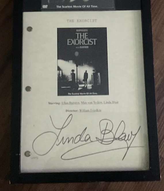 The Exorcist Signed Movie Script By Linda Blair Authentic C.O.A With Frame ￼, image 4