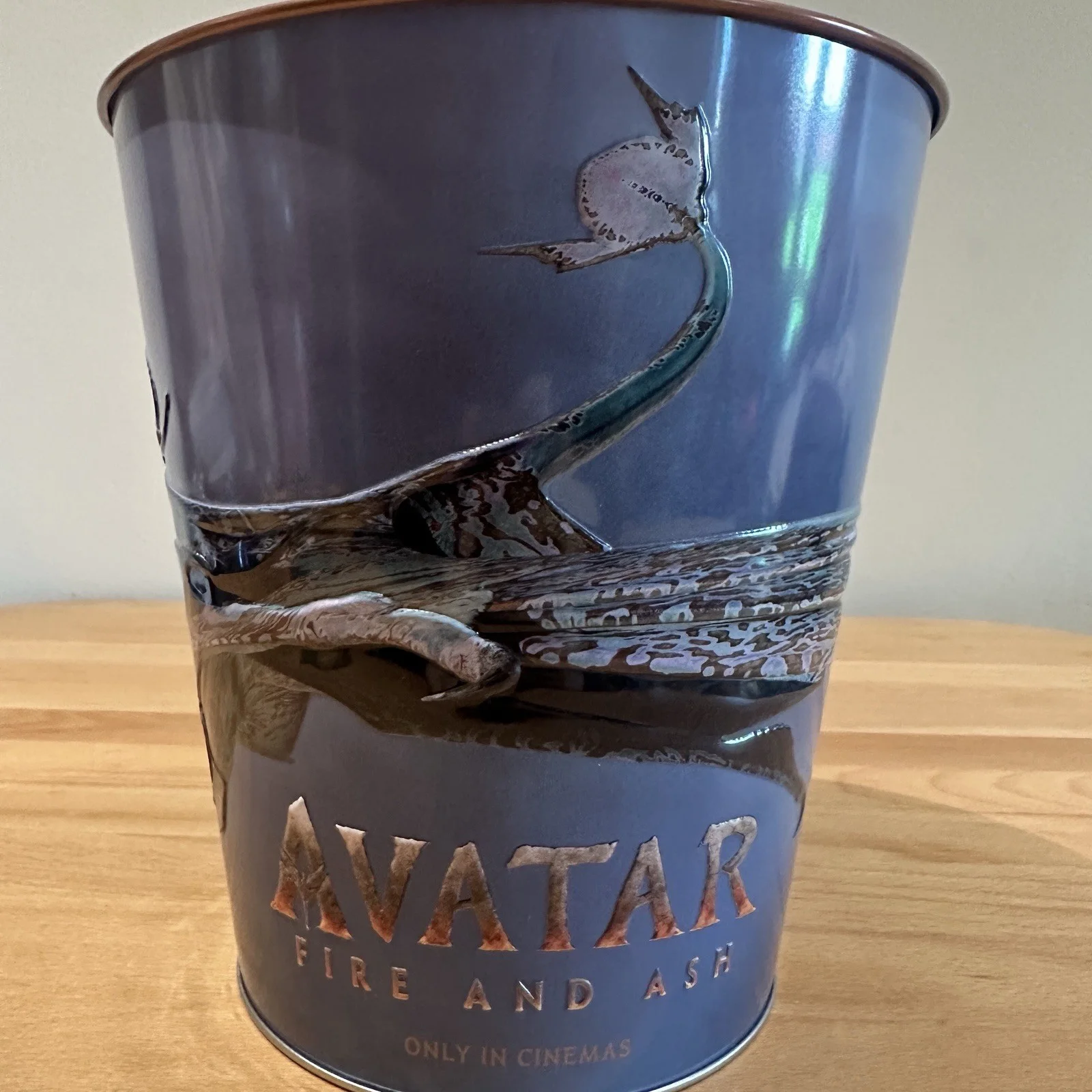 AVATAR-Fire And Ash, 2025 Cinema Exclusive Popcorn Bucket, Embossed, Metal Blue, image 2