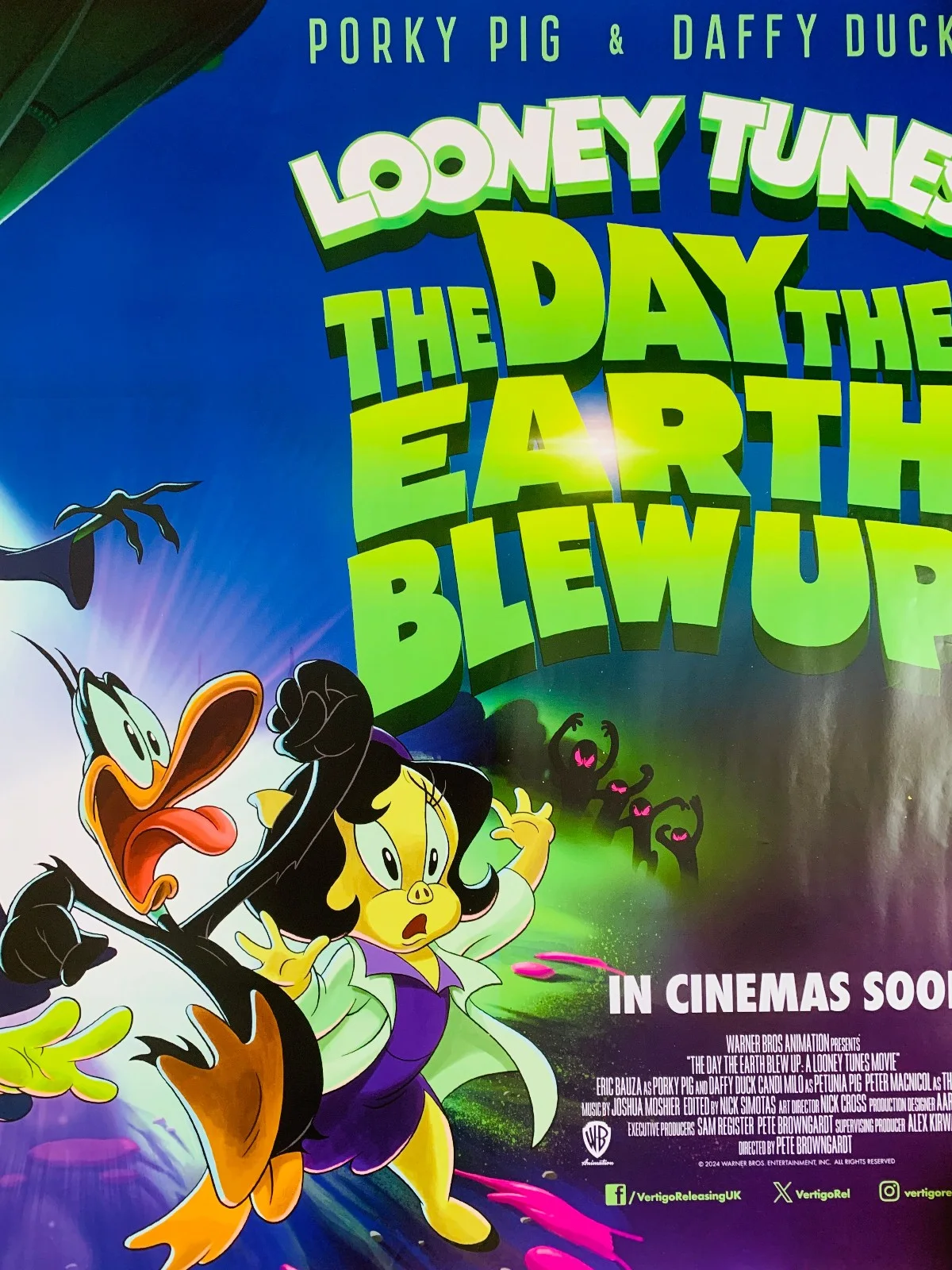 Looney Tunes The Day The Earth Blew Up Original UK Quad Cinema Poster 2026, изображение 2
