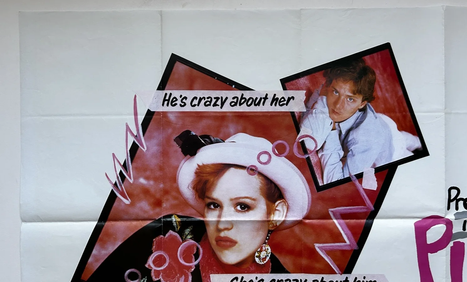 Pretty in Pink (1986) Original Quad Cinema Poster, image 2