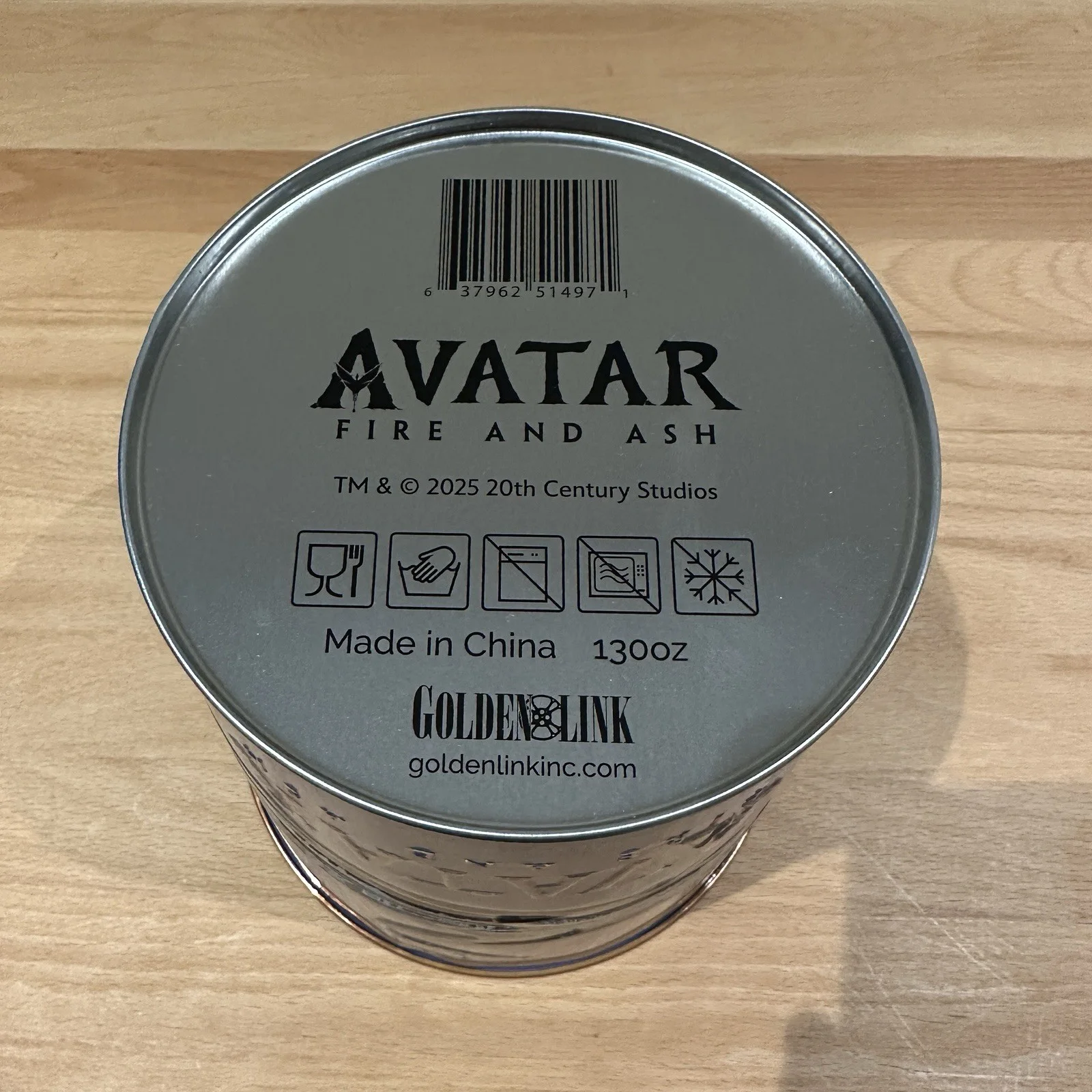 AVATAR-Fire And Ash, 2025 Cinema Exclusive Popcorn Bucket, Embossed, Metal Blue, image 4