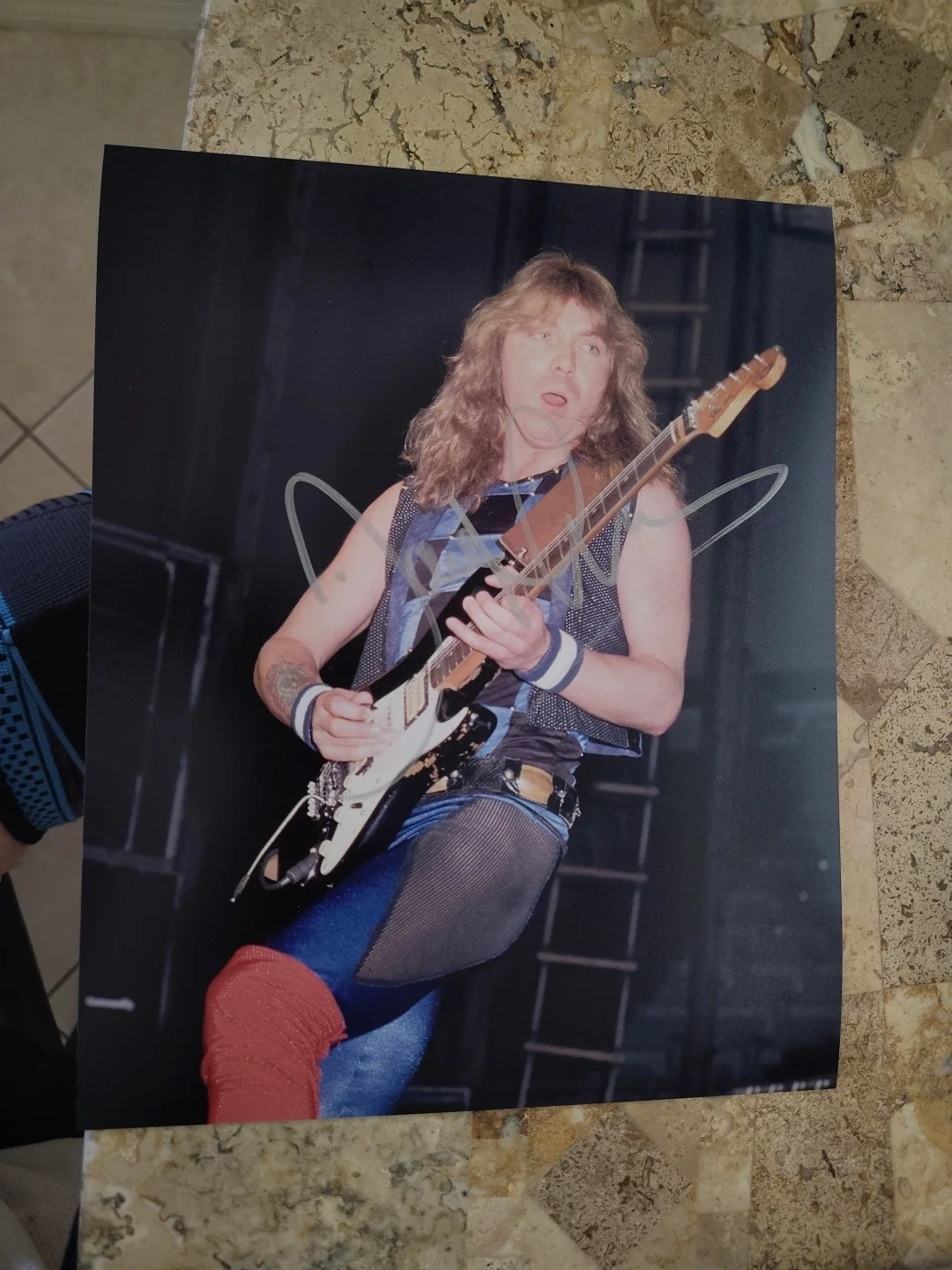 Dave Murray Iron Maiden Signed 8x10 Live Photo 2000s Era, изображение 5