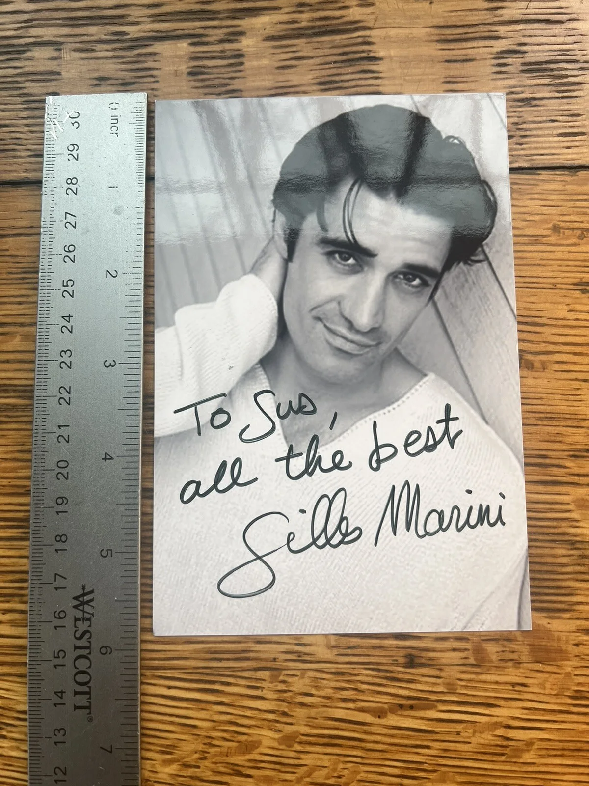 Gilles Marini autographed photo signed 4x6- Sex In The City, изображение 3