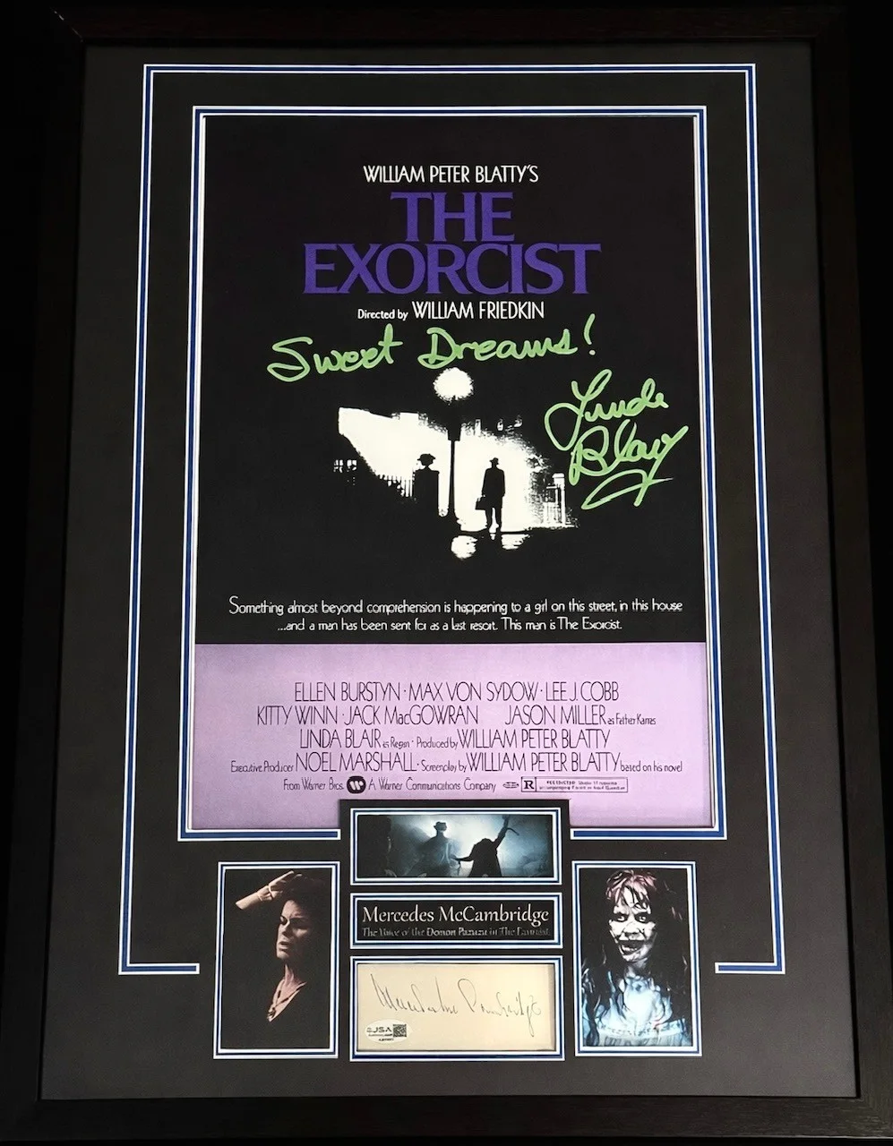 Linda Blair, Mercedes McCambridge — THE EXORCIST Custom Framed Signed Display Linda Blair + Mercedes McCambridge, image 2