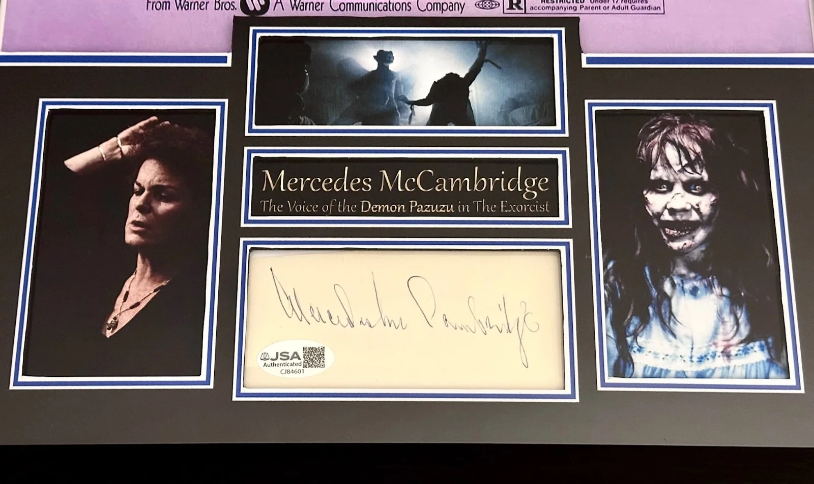 Linda Blair, Mercedes McCambridge — THE EXORCIST Custom Framed Signed Display Linda Blair + Mercedes McCambridge, image 4