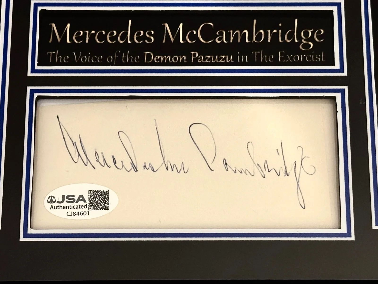 Linda Blair, Mercedes McCambridge — THE EXORCIST Custom Framed Signed Display Linda Blair + Mercedes McCambridge, image 5
