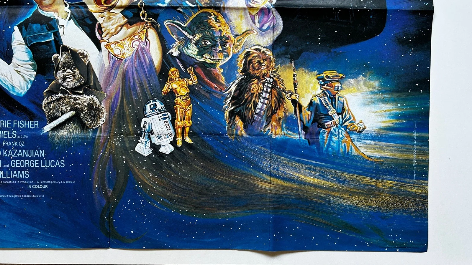 Star Wars Return Of The Jedi Original 1983 Style B Quad Poster Folded, изображение 3