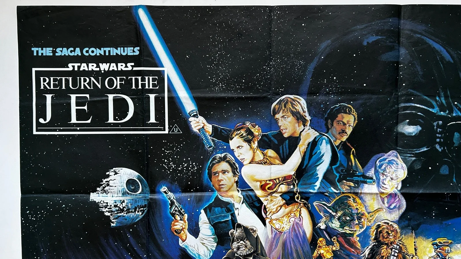 Star Wars Return Of The Jedi Original 1983 Style B Quad Poster Folded, изображение 5