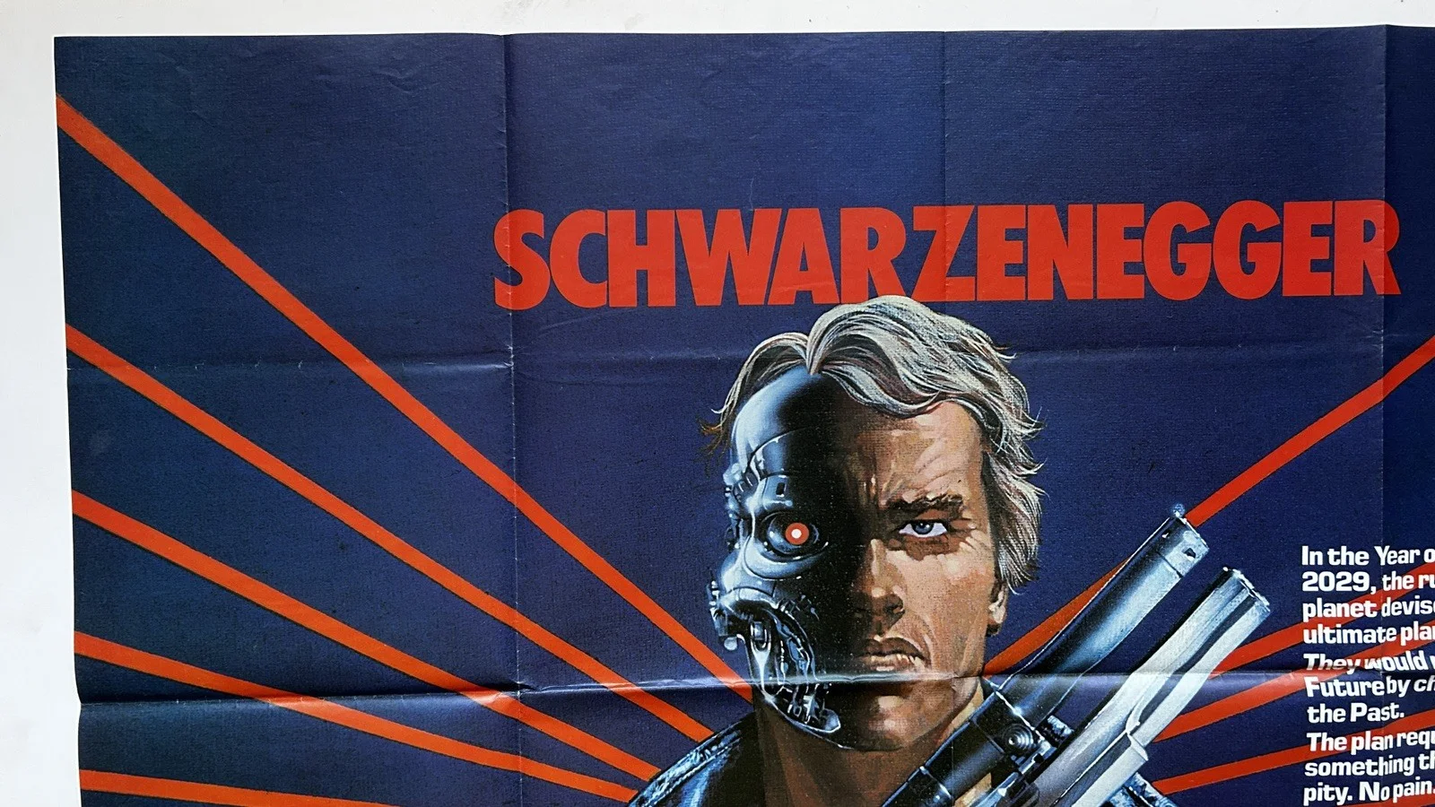 The Terminator 1985 UK Quad Film Poster amazing condition, изображение 2