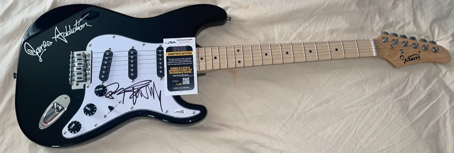 Perry Farrell Jane's Addiction Porno For Pyros Signed Electric Guitar JSA, image 2
