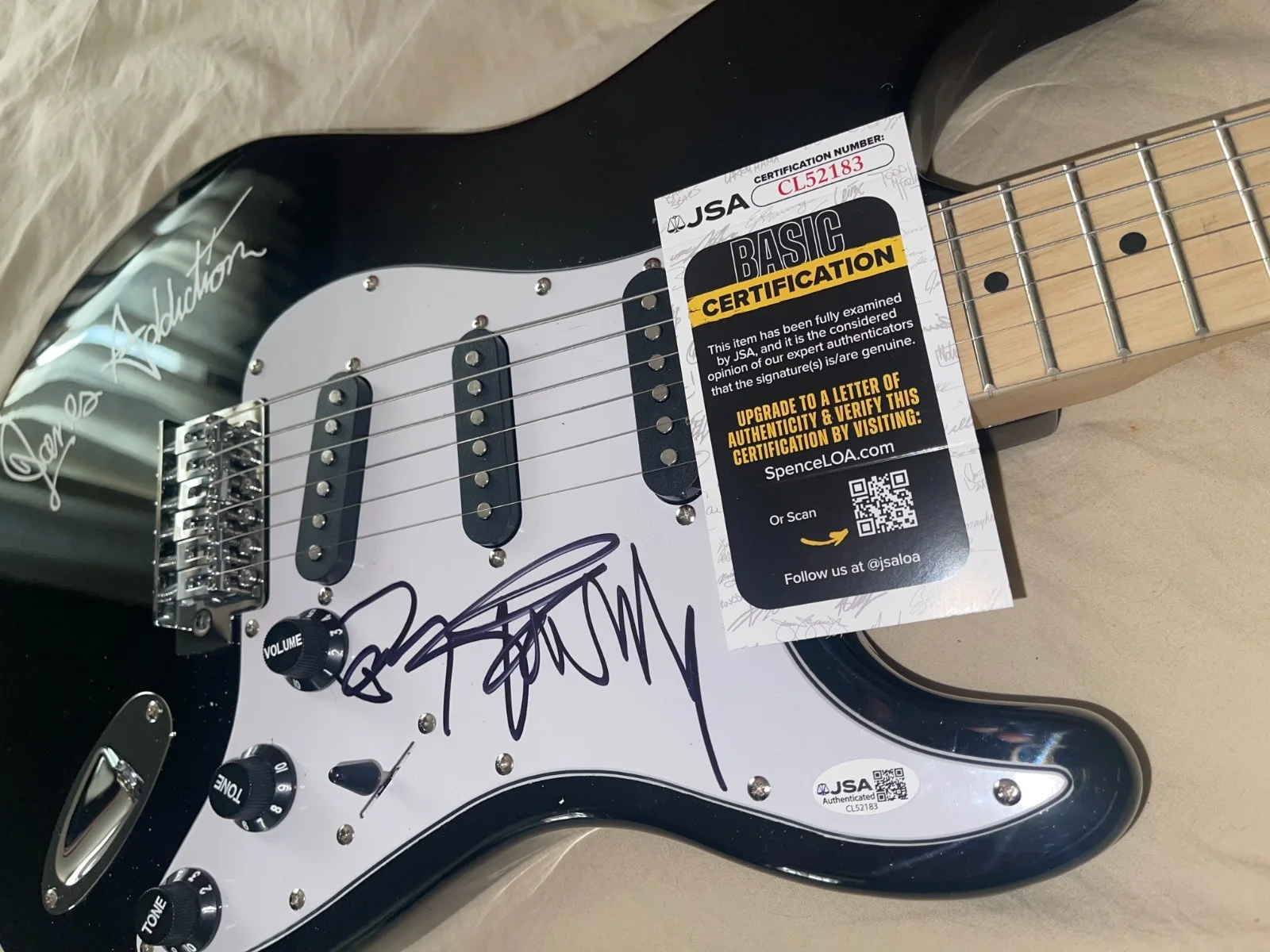 Perry Farrell Jane's Addiction Porno For Pyros Signed Electric Guitar JSA, image 3