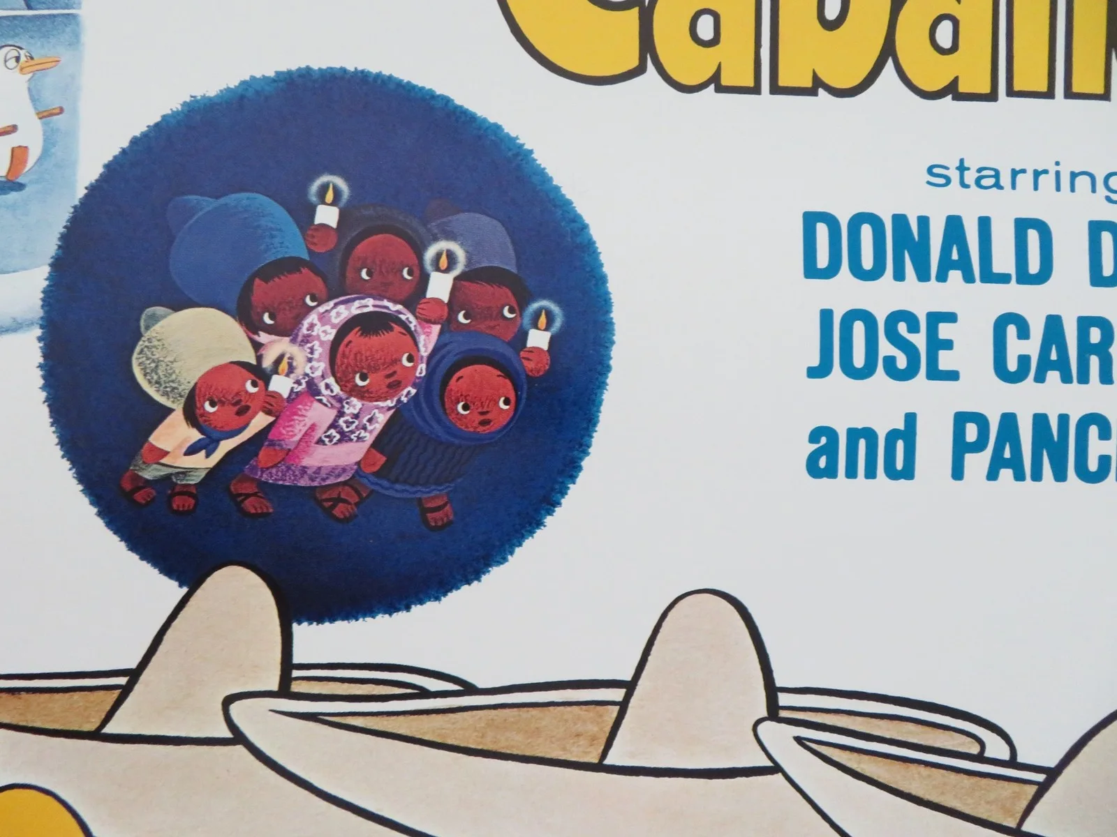 THE THREE CABALLEROS US ONE SHEET ROLLED POSTER DISNEY STERLING HOLLOWAY R1977, image 2