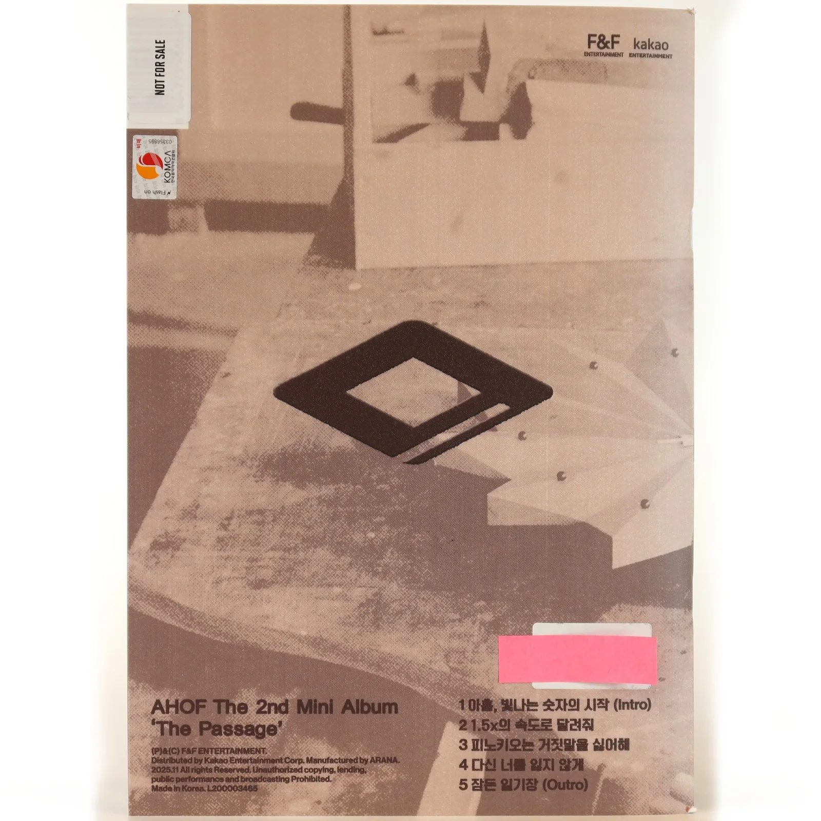 Ahof - The Passage [Twig Ver.] 2nd Mini Album Signed CD Promo 2025, изображение 2