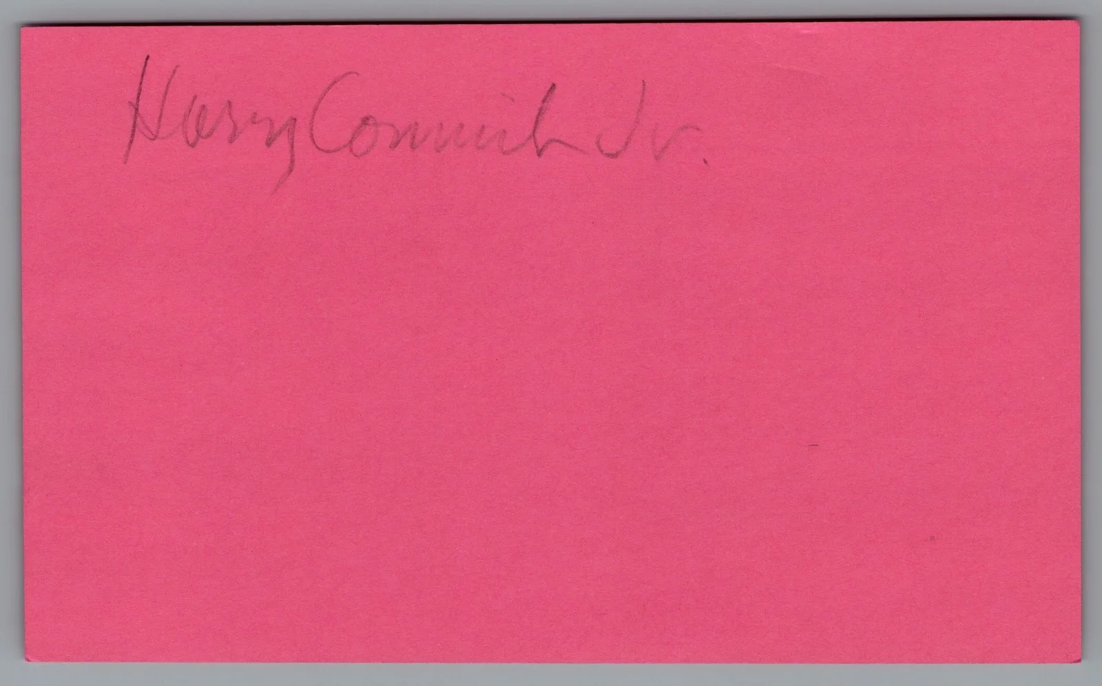 Harry Connick Jr — Harry Connick Jr Signed 3x5 Index Card Autographed, image 2
