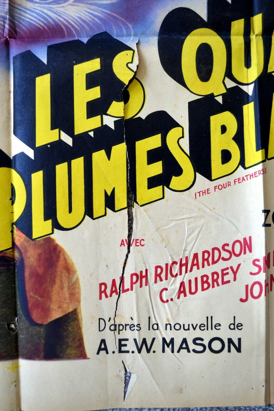 FOUR FEATHERS 1939 John Clements, Ralph Richardson Zoltan Korda FRENCH POSTER, image 2
