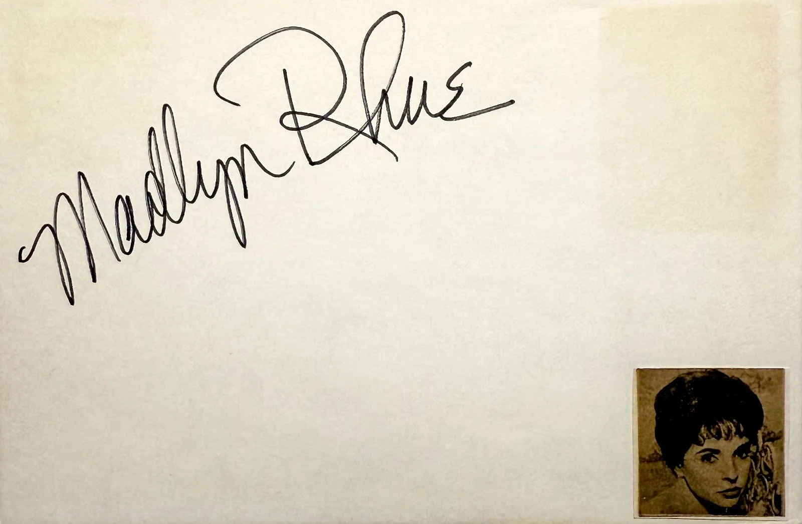 Madlyn Rhue — MADLYN RHUE Autographed Signed 4"x 6" INDEX CARD Operation Petticoat STAR TREK, image 3