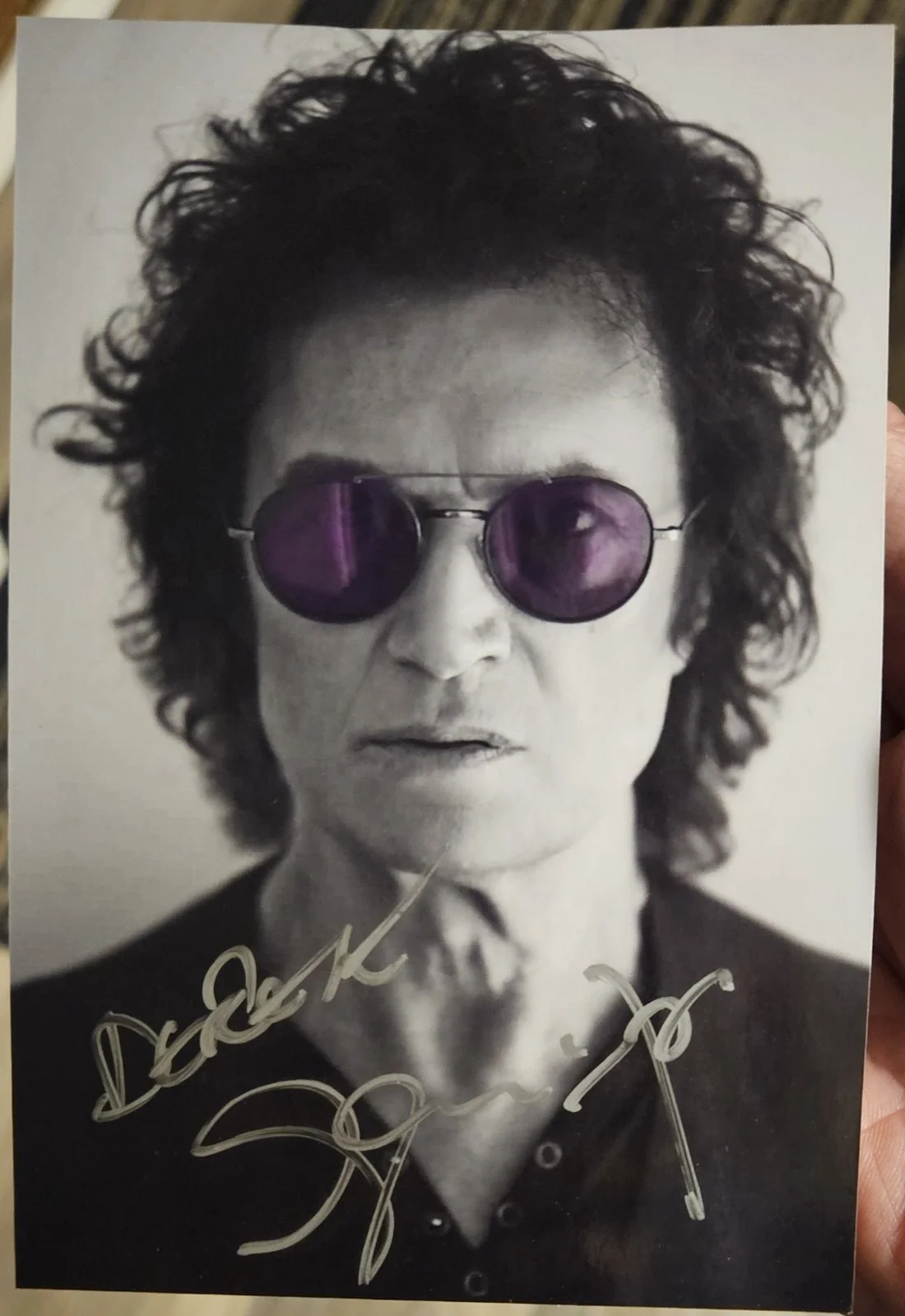 Glenn Hughes Deep Purple Note From Wife & Autographed Photo, изображение 2