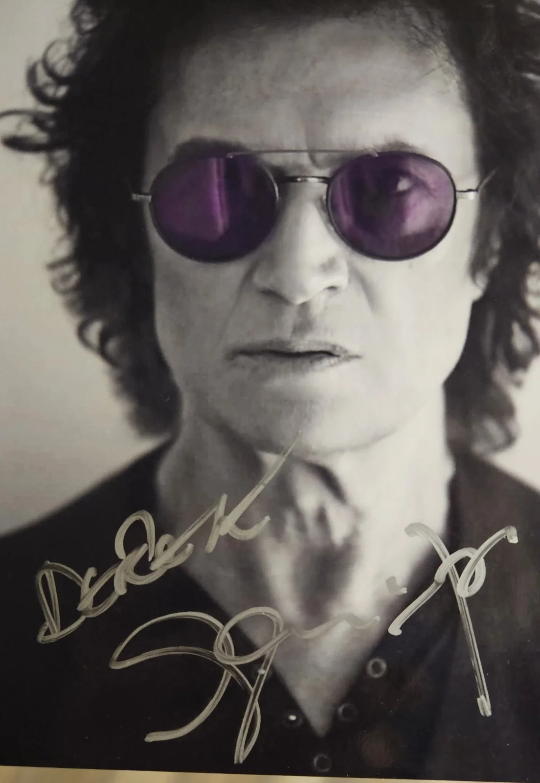 Glenn Hughes Deep Purple Note From Wife & Autographed Photo, изображение 3