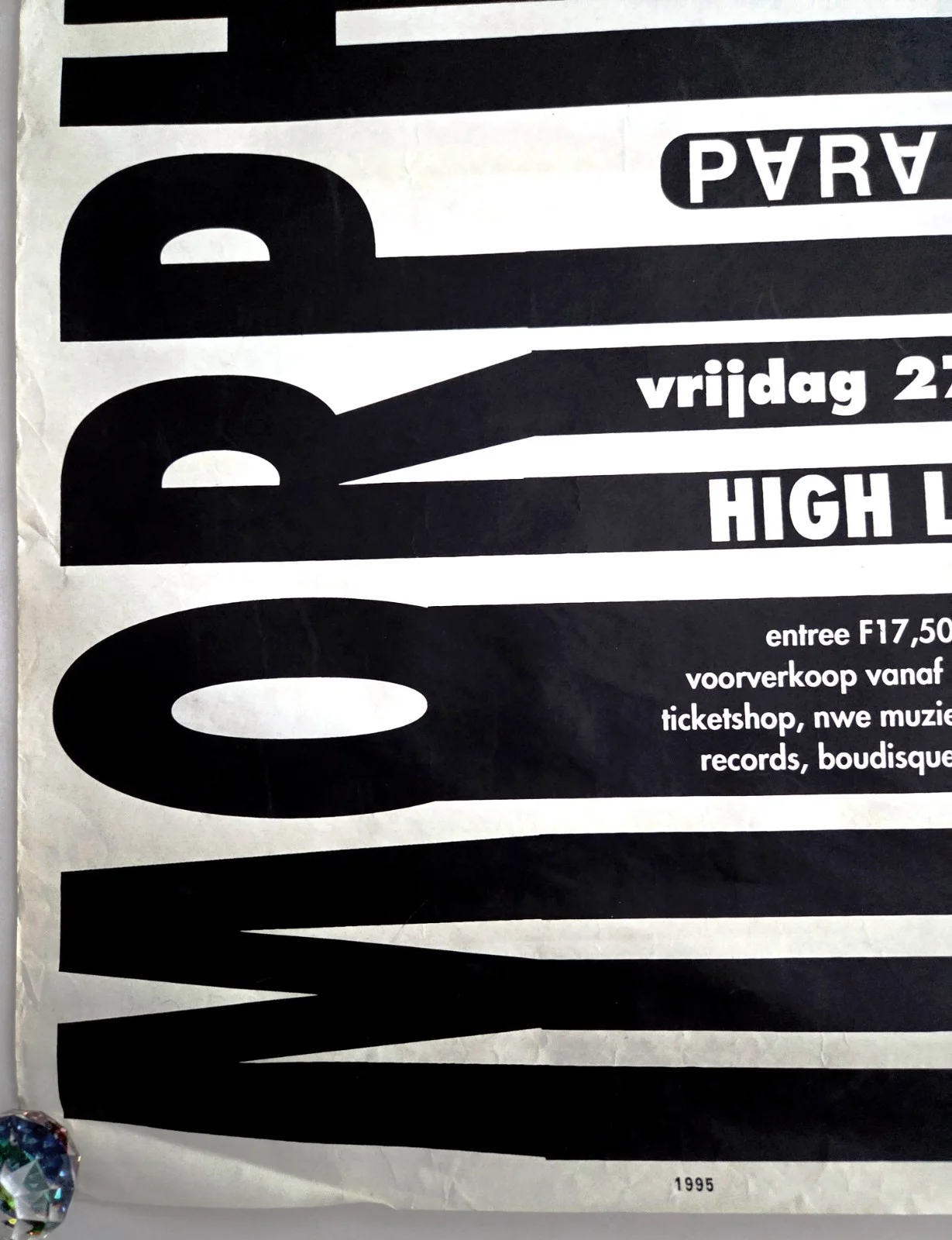 Rare 1995 Morphine Concert Poster Paradiso Club Amsterdam - Mark Sandman, изображение 2