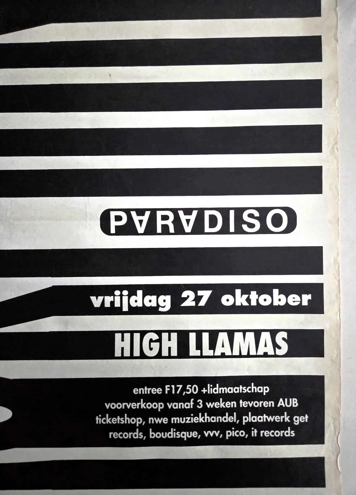 Rare 1995 Morphine Concert Poster Paradiso Club Amsterdam - Mark Sandman, изображение 3
