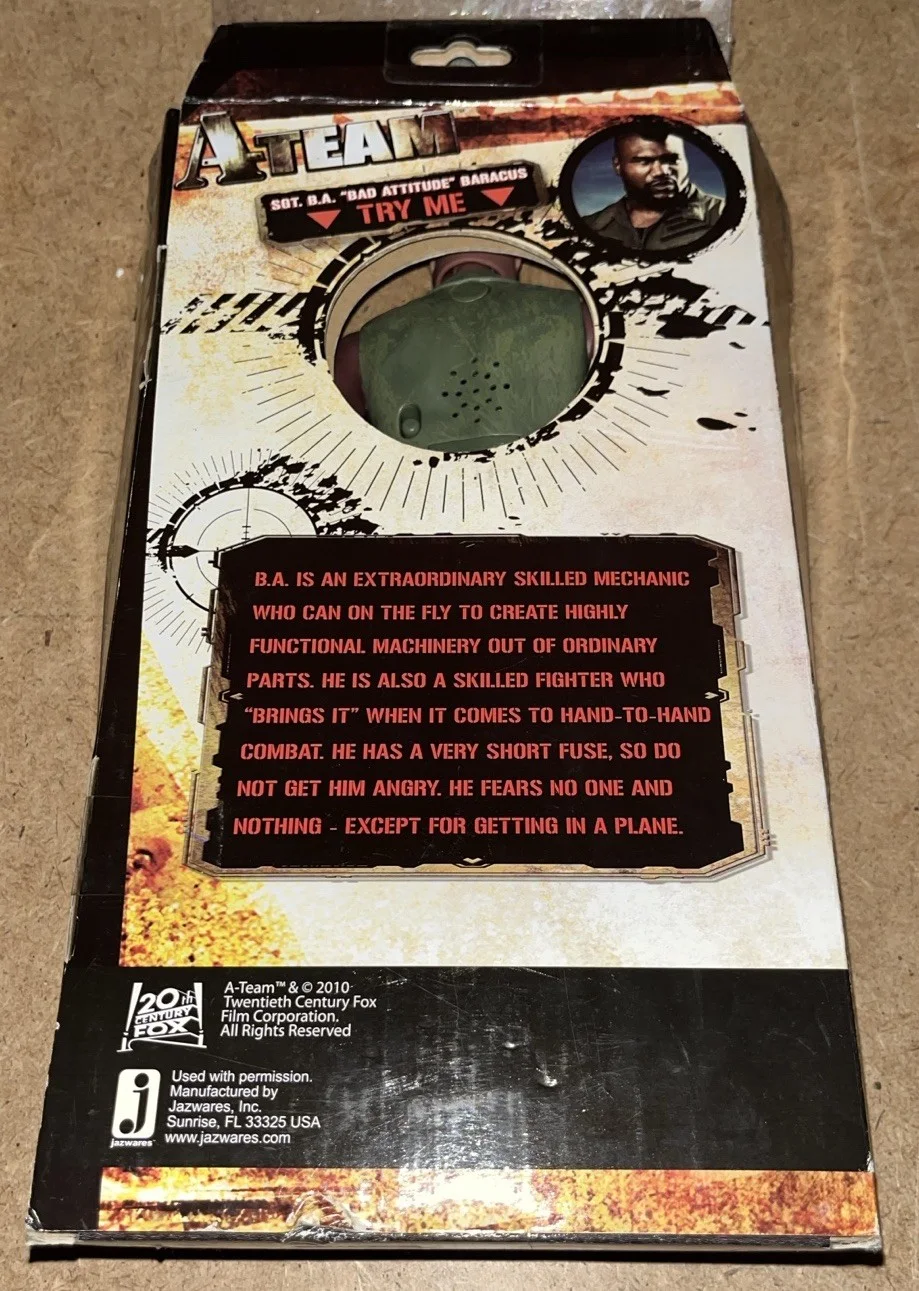 Tomy 2010 The A Team B.A Baracus 12" Figure Boxed By Jazwares - Damaged Box, изображение 2