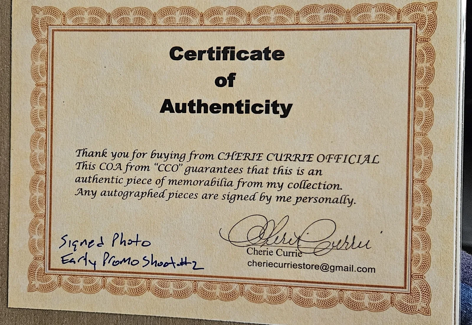 Cherie Currie Runaways Autographed Photo With COA, image 5