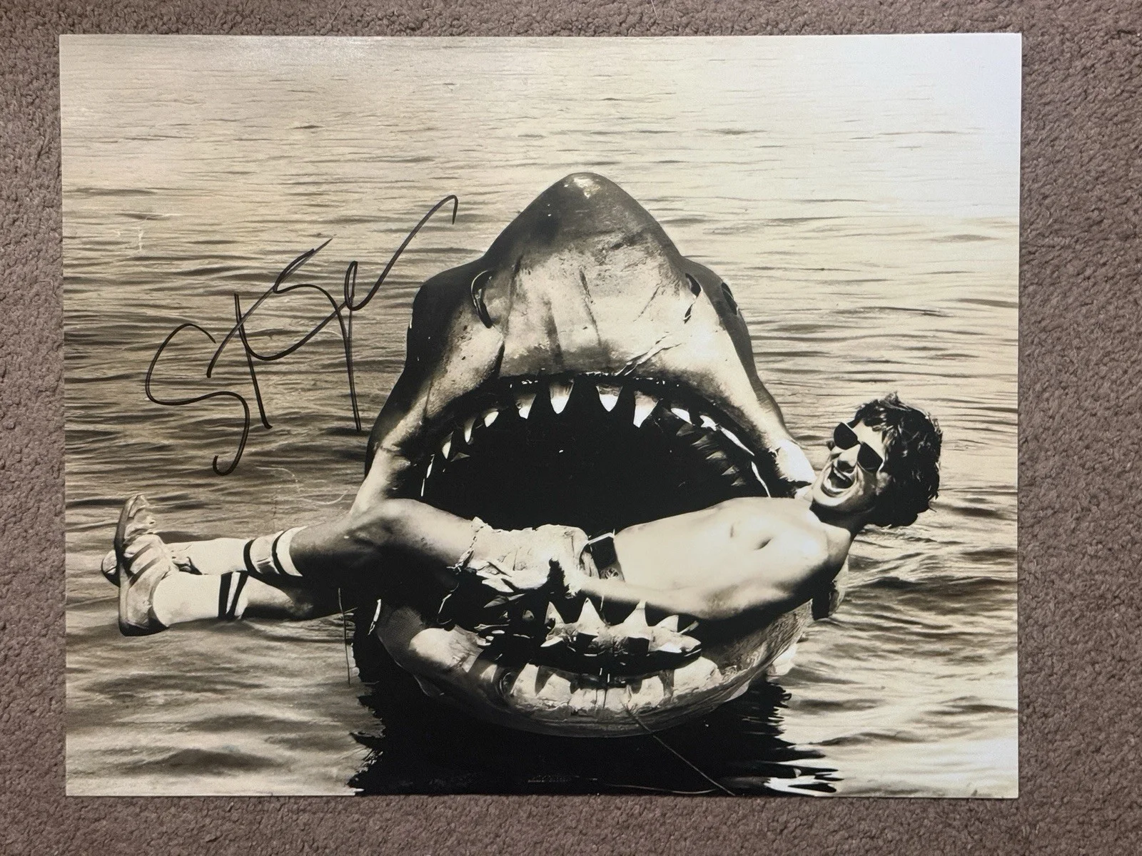Steven Spielberg — Steven Spielberg Signed 16x20 JAWS Behind The scenes, image 3