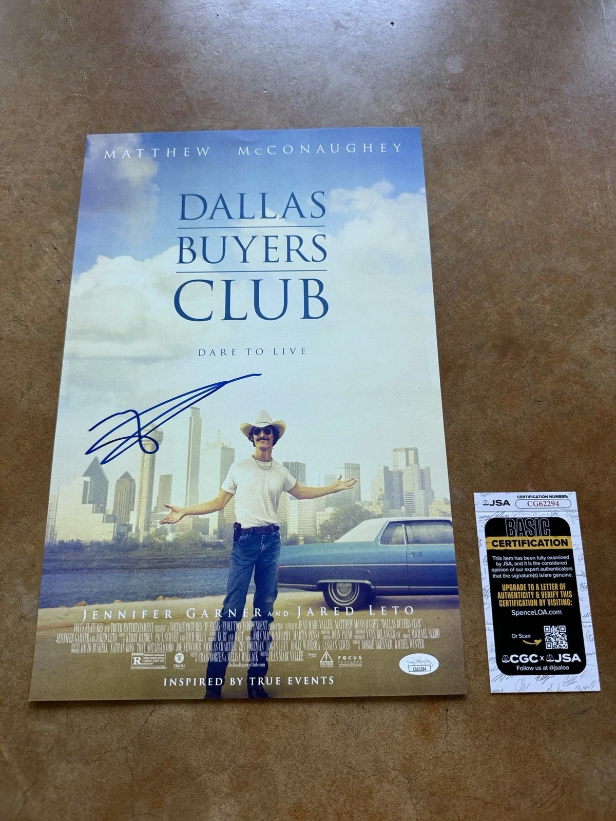 Matthew Mcconaughey signed autographed Dallas Buyers Club 11x17 Mini Poster JSA, изображение 2