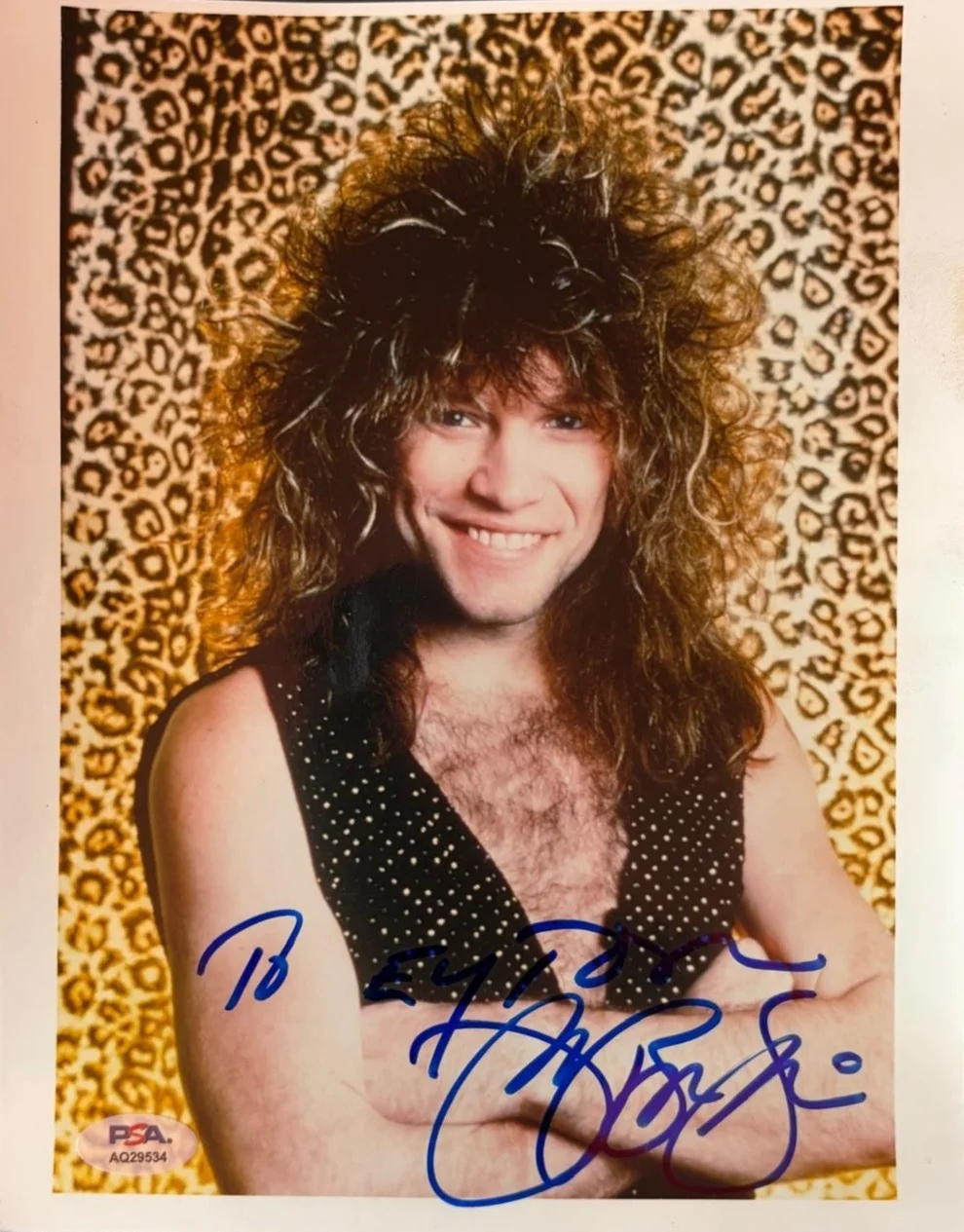 Jon Bon Jovi — JON BON JOVI SIGNED AUTOGRAPHED 8X10 PHOTO NEW JERSEY RARE VINTAGE PSA