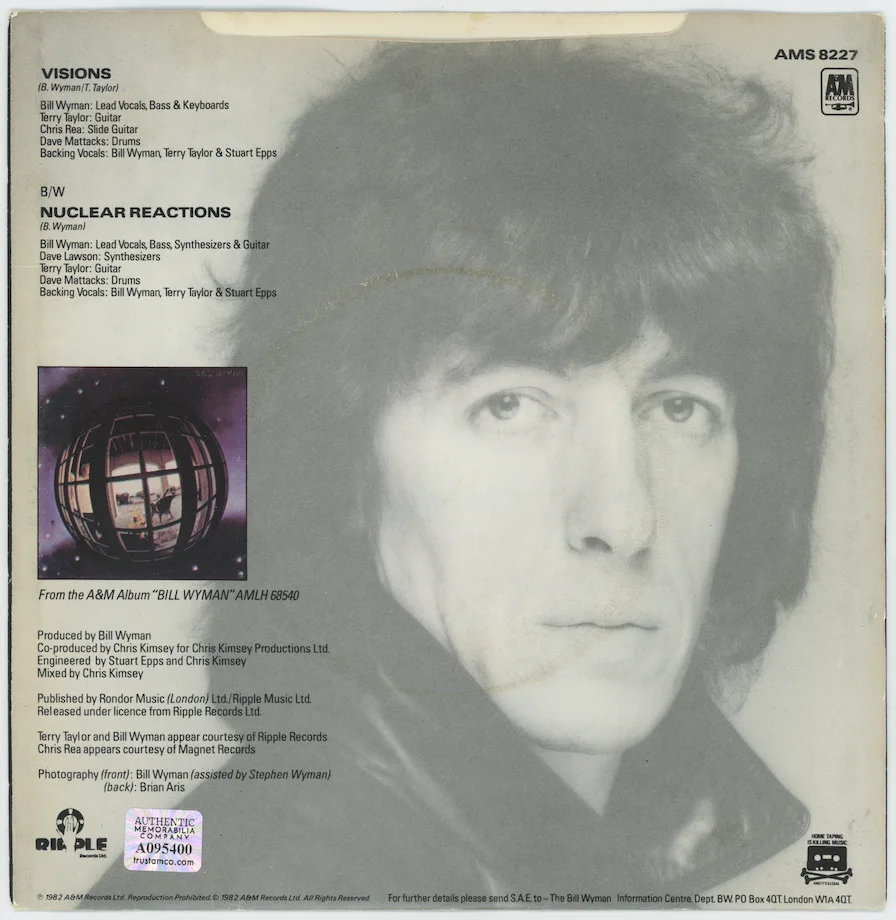 Bill Wyman Rolling Stones Autographed Signed Record Album AMCo COA 29944, изображение 3