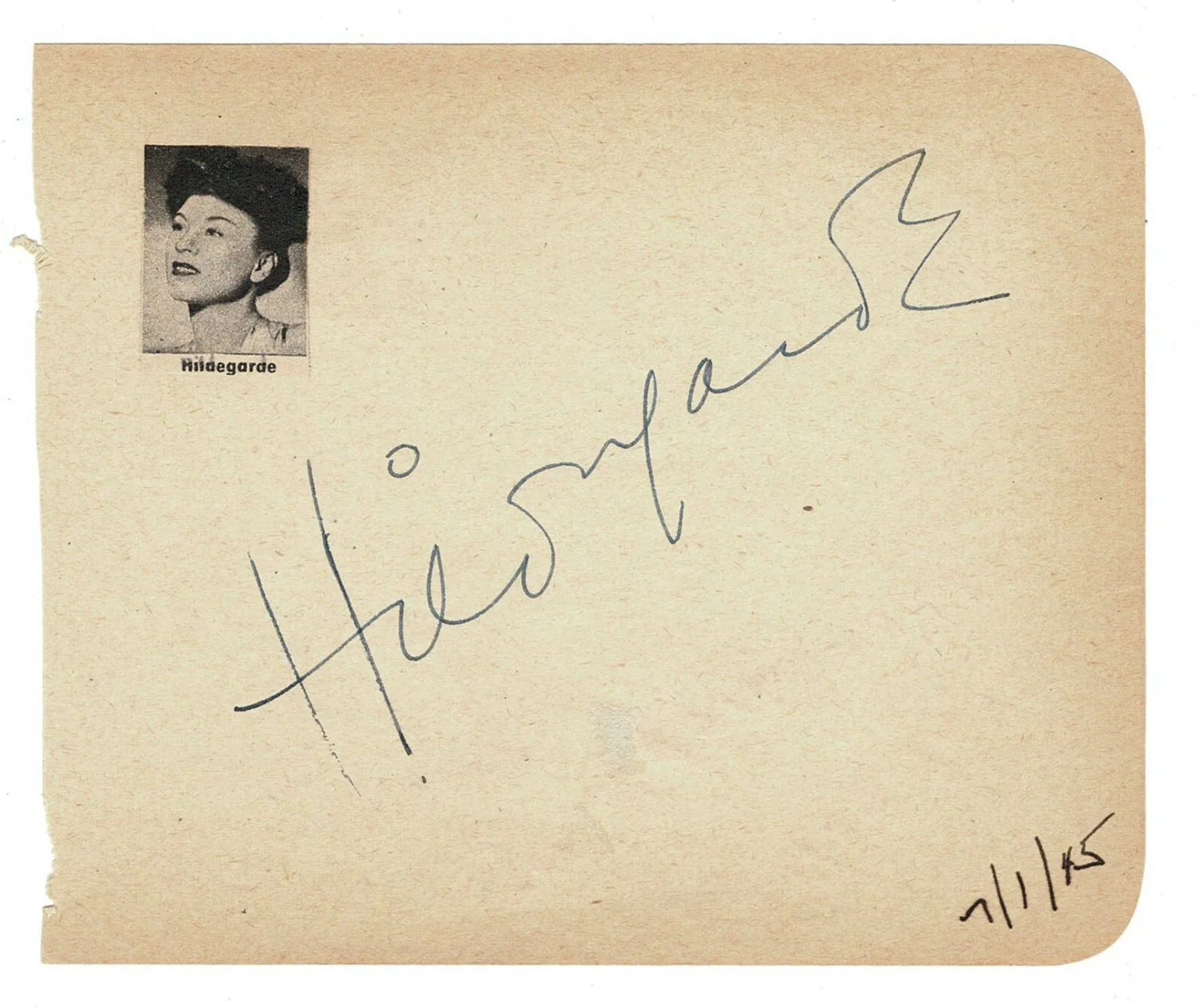 Hildegarde and Mark Warnow — Hildegarde & Mark Warnow Autographed Signed Album Page AMCo COA 13284