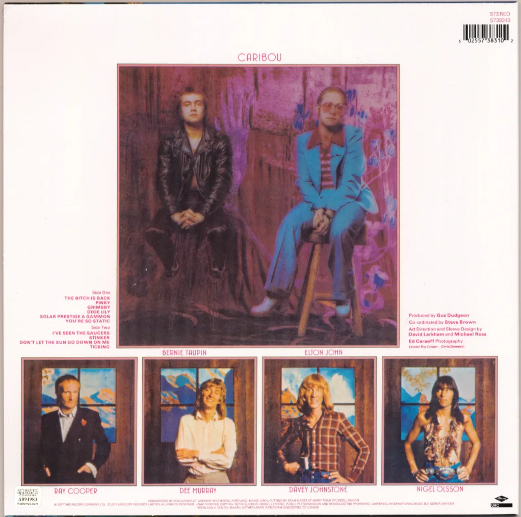 Bernie Taupin Autographed Signed Elton John Caribou Record Album AMCo COA 29539, изображение 3