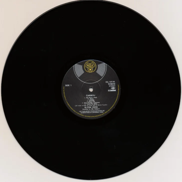 Bernie Taupin Autographed Signed Elton John Caribou Record Album AMCo COA 29539, изображение 4