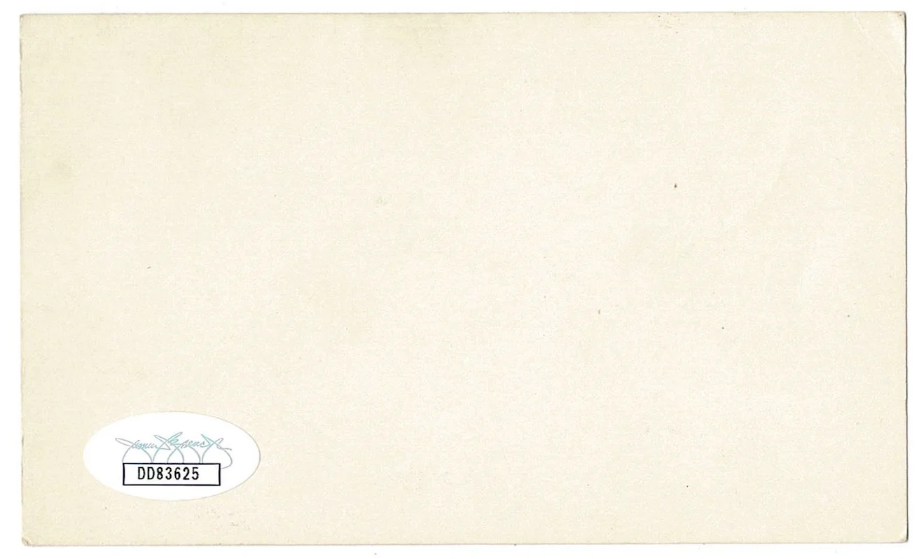 Randy Merriman Autographed Signed Index Card JSA COA 8111, изображение 2
