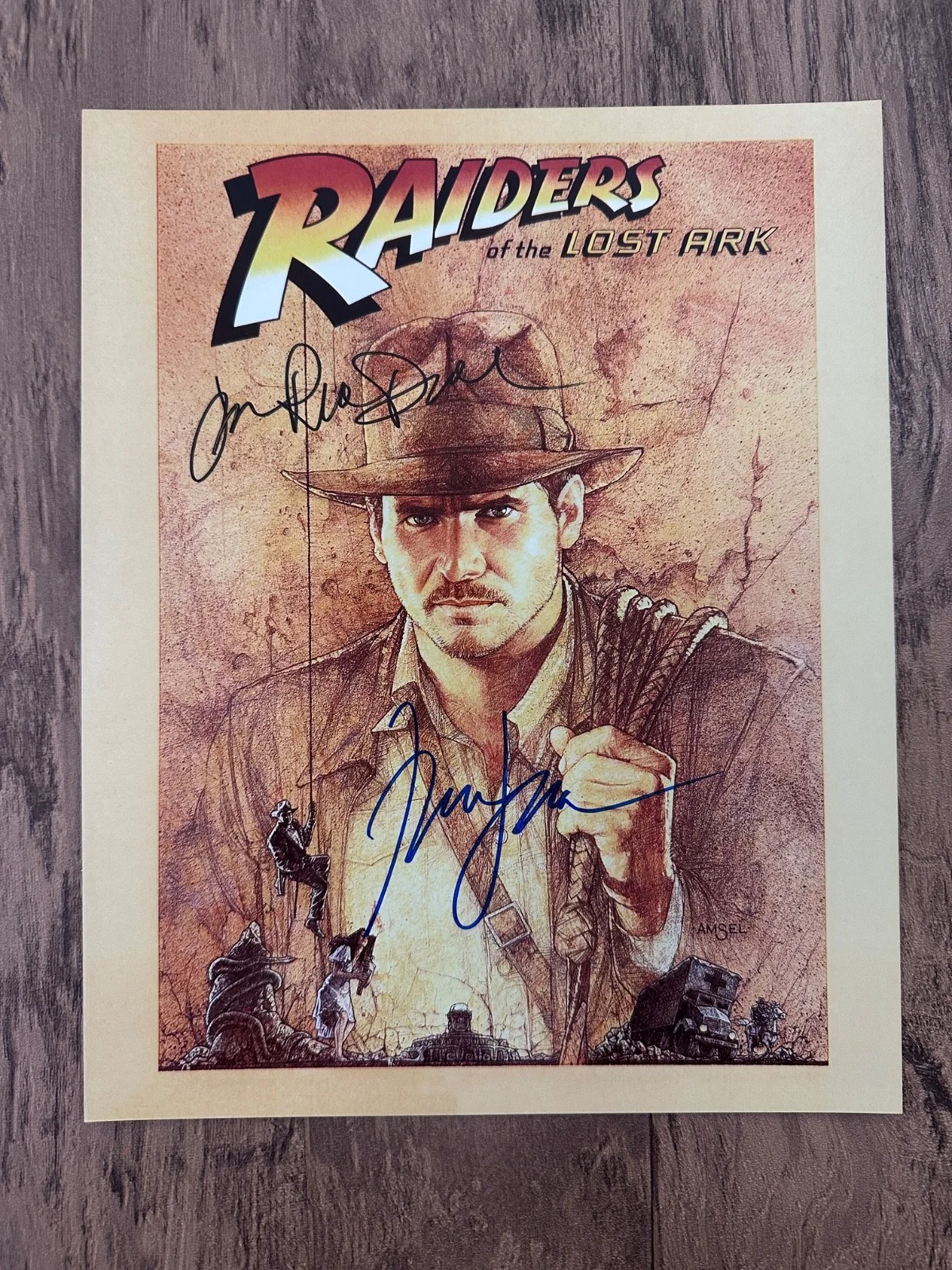 Ford, Davies — Raiders of the Lost Ark – Signed 8×10 Movie Photo