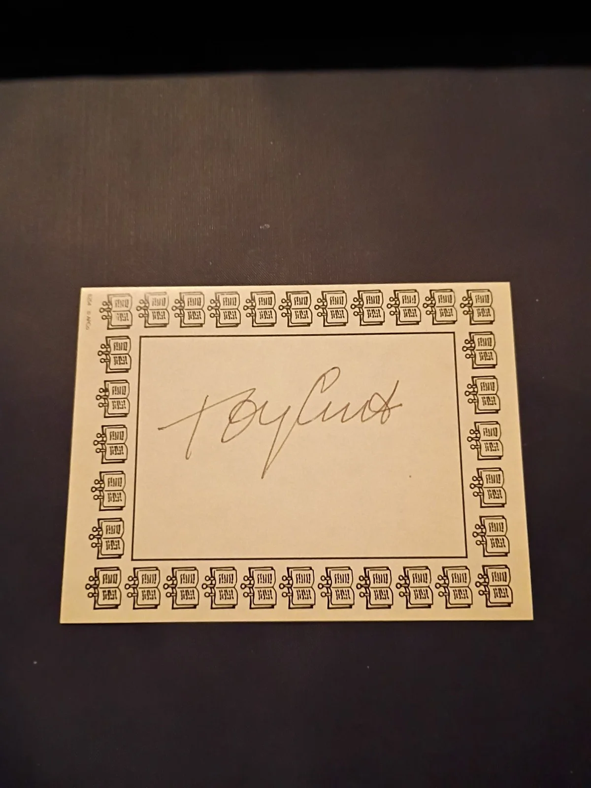 Tony Curtis — Tony Curtis Some Like It Hot Authentic Signed Card Mint Condition Nice Autograph