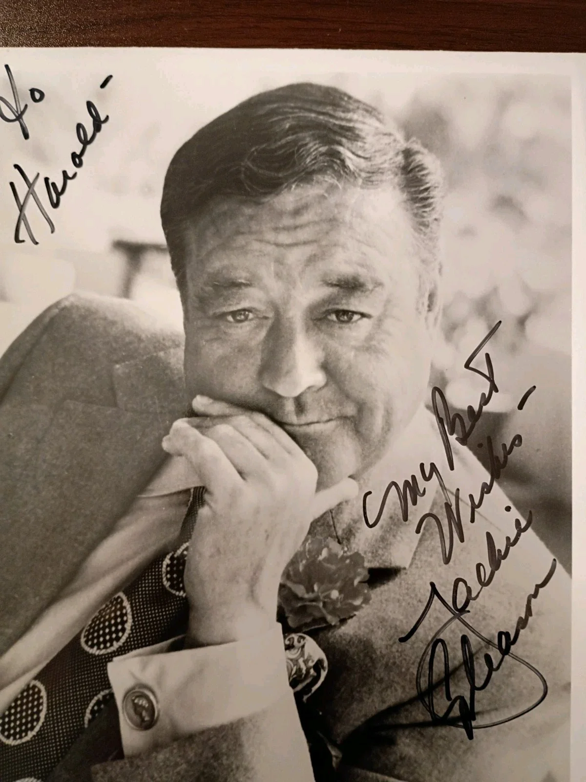 Jackie Gleason — JACKIE GLEASON Signed Autograph 8x10 Photo..Televison Movie LEGEND (d.1987) COA, изображение 4