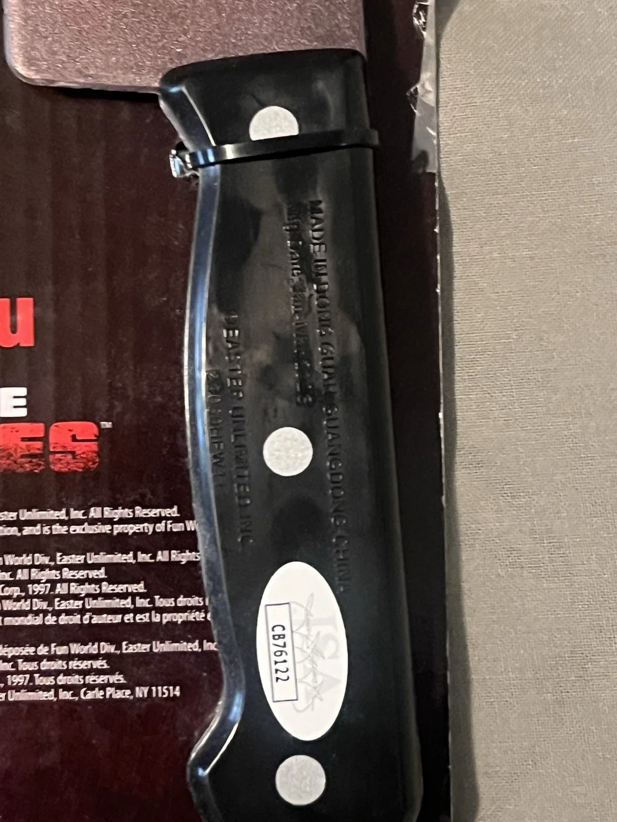 Samara Weaving — Samra Weaving Signed Ghost Face Knife PSA / DNA COA Scream Autograph Auto, image 3