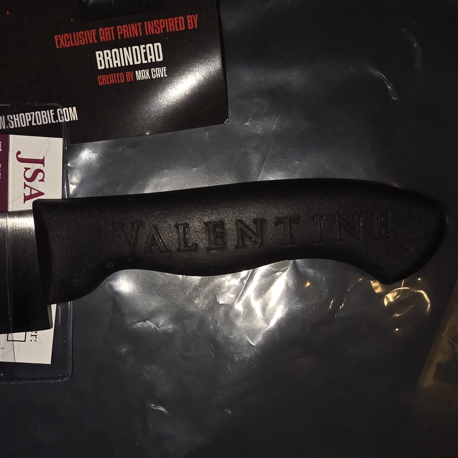 Marshall Virtue AUTOGRAPH Knife W Coa VALENTINE JSA, image 2