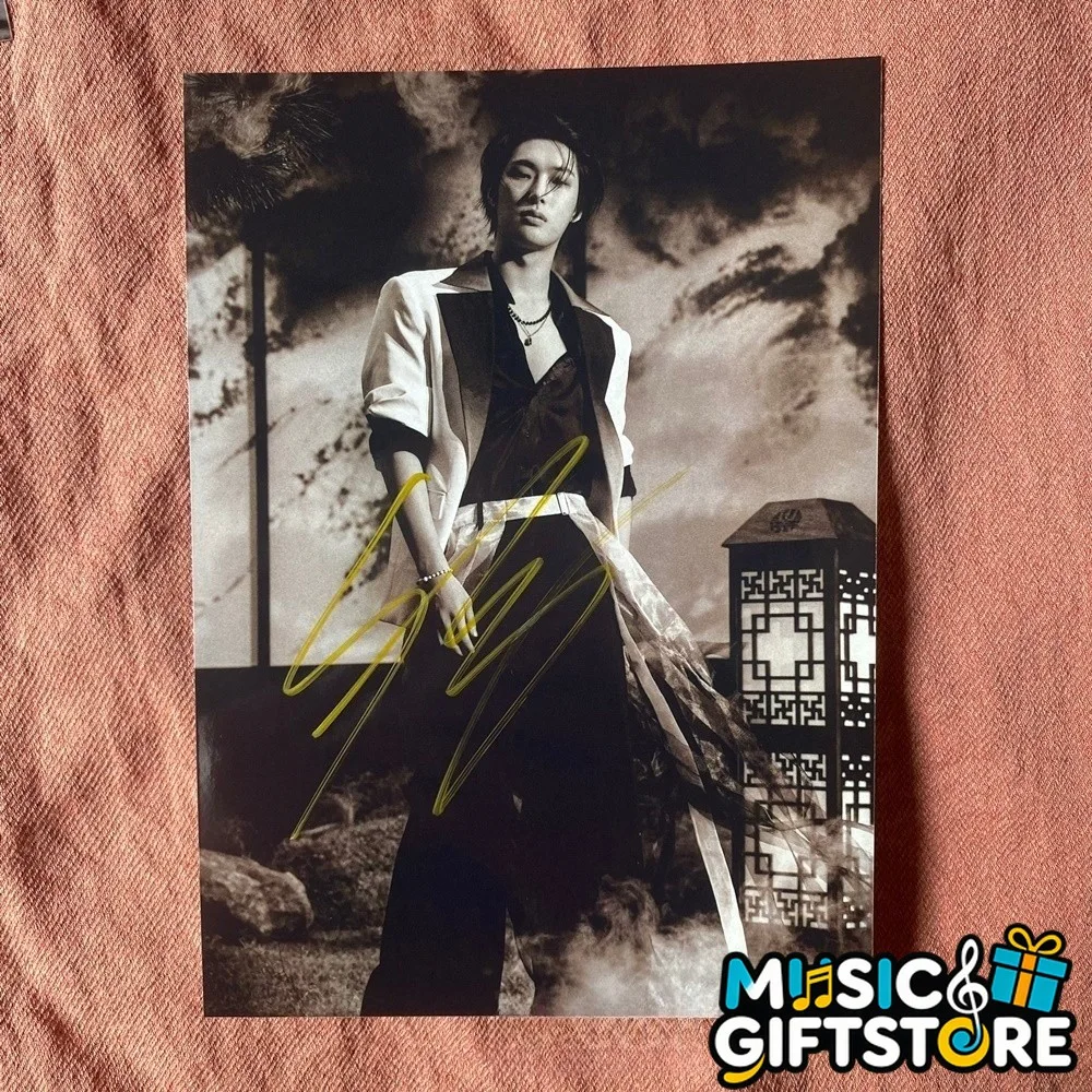 ATEEZ Mingi Autographed Photo Golden Hour Part4 4*6 K-POP Collection 2026 #MUGS, image 3
