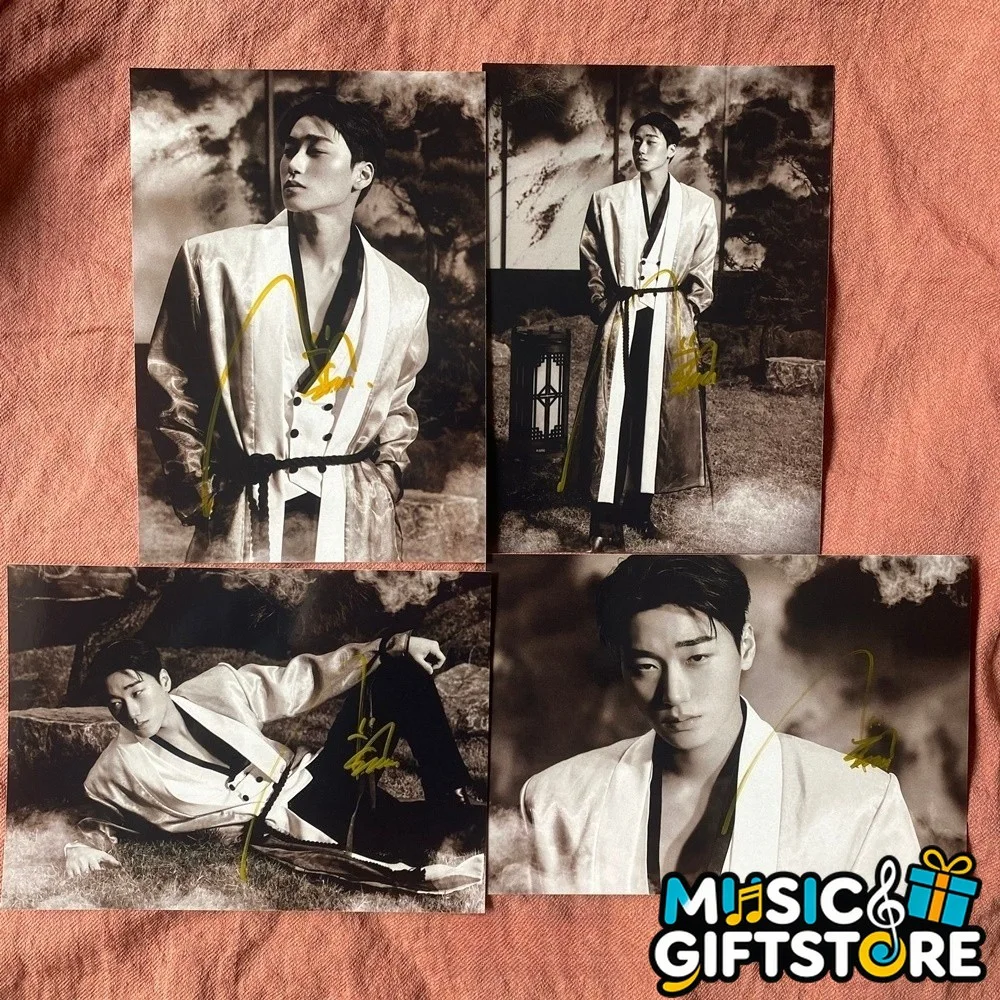 ATEEZ SAN Autographed Photo Golden Hour Part4 4*6 K-POP Collection 2026 #MUGS, image 2
